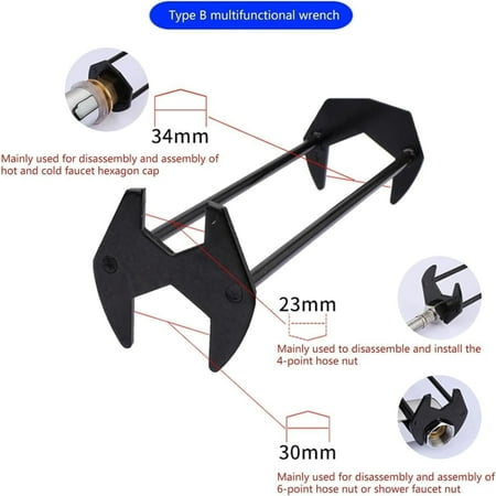 

Heavy-Duty Professional Plumber‘s Sink Wrench Set: Hardwearing Large Sizes - Essential Tool for Under Sink Plumbing Repairs