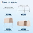 thumbnail image 7 of EastVita 6x6FT Outdoor Portable Storage Shed with Roll-Up Door Vent Khaki, 7 of 7