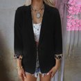thumbnail image 4 of Chaqueta con cuello de solapa frontal abierto chaqueta de mujer con bolsillos laterales clásicos informales suaves color sólido para ir de compras a la oficina ANGGREK Otros, 4 of 5