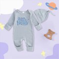 thumbnail image 2 of HCNTES Baby Boy Winter Clothes Newborn Baby Boy Clothes Little Brother Romper Jumpsuits One Piece Infant Coming Home Outfit 2Pcs Clothing Set, 2 of 6