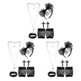 thumbnail image 4 of Moyic 1 Set Hair Hoop Bowknot Lace Meaningful Fashion Appearance Retro Earrings Gifts Attractive Fabric for Birthday Party Type1 NO1 Moyic CBP439333, 4 of 6