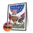 thumbnail image 1 of Cuadros Decorativos Kit de pintura de diamantes 5D bandera con perro Diamantes cuadrados DIY Ehuebsd embutido en tela, 1 of 1