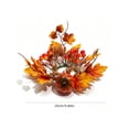 thumbnail image 3 of Thanksgiving Candle Ring Wreath – Artificial Maple Leaves & Berries, 9.8 Inch Autumn Harvest Centerpiece for Front Door Mantel Table, 3 of 7