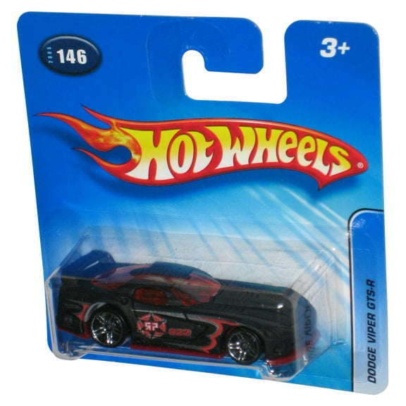 Hot Wheels Dodge Viper GTS-R (2005) Black Toy Car #146 - (Short Card)