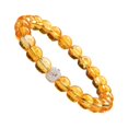 thumbnail image 1 of Qarigey de citrino de moda, duradera y cómoda de llevar, de cuentas de citrino, de cristal Ropa, zapatos y accesorios Miscelánea amarillo+plata 8mm, 1 of 6