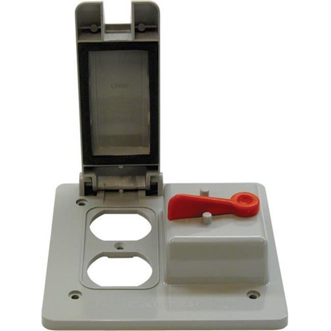 5133337B Combination Outdoor 2 Gang Switch & Outlet Cover