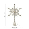 thumbnail image 3 of PPgejGEK Luminous Iron Christmas Tree Topper Star 30x25x8cm 11.81x9.84x3.15in LED Lighted Five-Pointed Decoration for Xmas Tree, 3 of 9