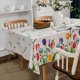 thumbnail image 1 of Elegant Flower Pattern Tablecloth Cotton Linen Colorful Floral Print Dust-Proof Table Cloths for Kitchen,Dining, Party, Picnic (Floral, 55"x102"), 1 of 4