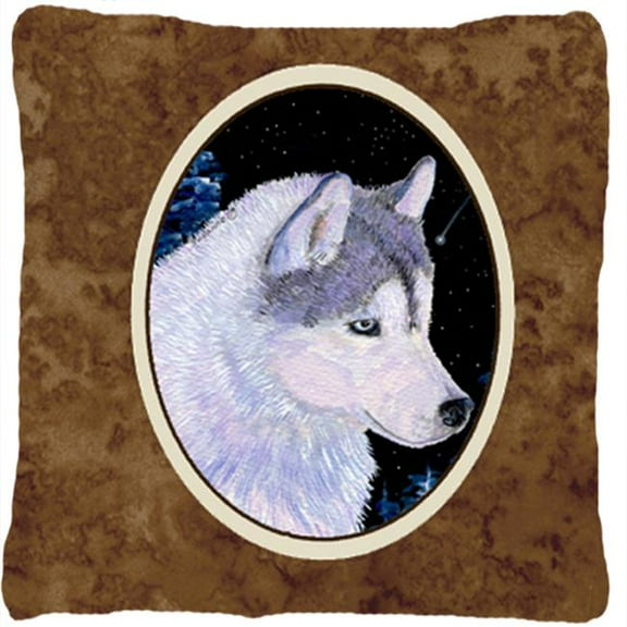 Siberian Husky Decorative Fabric Pillow - 14 x 14 in.