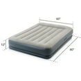 thumbnail image 2 of Intex: Pillow Rest Airbed - Queen - 12" Inflatable Air Mattress, Built-In Pump & Pillow, Mid-Rise, Fiber-Tech, Velvety Surface, 600lb Cap, 64117ED, 2 of 18