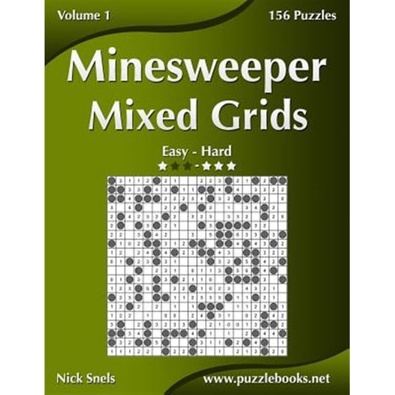 Pre-Owned Minesweeper Mixed Grids : Easy to Hard: 156 Puzzles