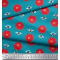 thumbnail image 2 of Soimoi Rayon Crepe Fabric Floral & Bee Insects Fabric Prints by Yard 46 Inch Wide, 2 of 3
