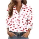 thumbnail image 3 of TaTaai Women Long Sleeve Collared Casual Printed Shirt Button Down Top Ladies Office Commute Daily Wear Soft Comfortable Non See Through Versatile Blouse Gift, 3 of 6