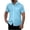 Sky Blue, variant on asjyhkr Mens Cotton Linen Short Sleeve Shirts Casual Loose Fitted Lightweight Comfy V Neck Tshirts