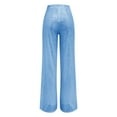 thumbnail image 4 of Women's High Waisted Sequin Loose Drape Wide Leg Pants Fashion Casual Flared Pants BU2, 4 of 5