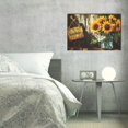 thumbnail image 6 of 16x24 inch Canvas Frameless Picture 'Sunshine' Slogan Sunflower Vase,Rustic Garden Yard Decor Accessory,Indoor Home Living Room,Kitchen,Bedroom Wall Decor Canvas Poster,For Cafes,Florists,Bar, 6 of 6