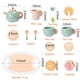 thumbnail image 5 of Juego de té de madera de 15 piezas para niñas pequeñas, juguetes de madera, juego de té para niños pequeños, accesorios de cocina, juego de comida para fiesta de té para niños, 5 of 5