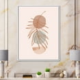 thumbnail image 2 of Designart 'Sun and Moon Shapes In Retro Terracotta Tones II' Modern Framed Canvas Wall Art Print, 2 of 5