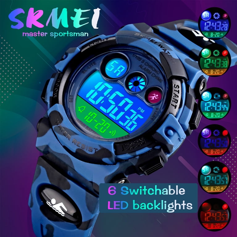 SKMEI Kids' Digital Sports Watch, Blue photo 2