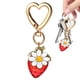 thumbnail image 1 of GOOHOCHY Llavero con forma de fresa, colgante de Margarita, llavero para bolso, adorno colgante de flores y frutas, accesorio para llaves, 1 of 7