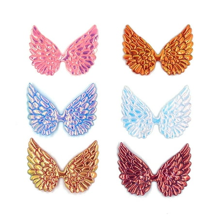 

Tinksky 60pcs PU Angel Wing Children DIY Hair Material Headwaer Making for Crafts Hair Accessories Clothing (Pink/Blue/Golden/Yellow/Purple/White)