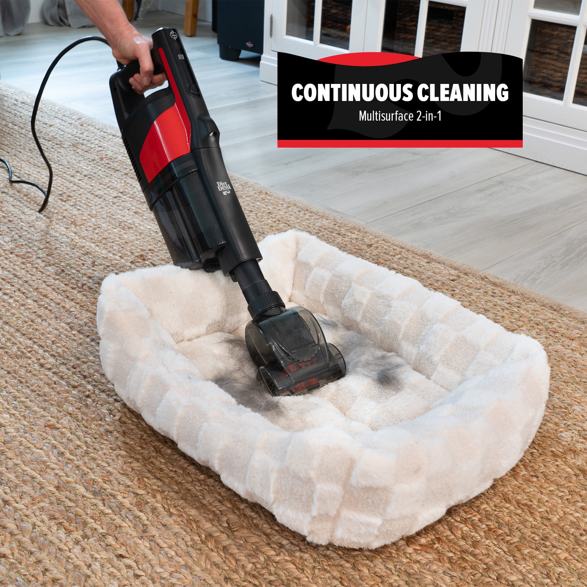 Dirt Devil Multi-Surface Stick Vacuum Cleaner - Self-Standing Design, 2-in-1 for Carpets/Hard Floors, Lightweight & Corded