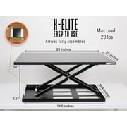 Stand Steady X-Elite Pro Standing Desk Converter | Instantly Convert Any Desk into a Stand Up Desk | Easy Lift Height Adjustable Standing Desk | No Assembly Required (28 x 20 / Black)