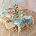 thumbnail image 2 of Pioneer Flower Floral Print Pattern Rectangle Tablecloth 60"x120",Waterproof Polyester Rectangle Table Cloth, Wipeable Spillproof Polyester Tablecloth for Dining, Camping, Indoor and Outdoor, 2 of 6
