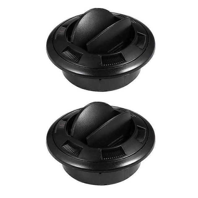 Universal Round Ac Vent for Rv Bus Motor Homes Electric Vehicles Abs Black Air Ventilation 2Pcs