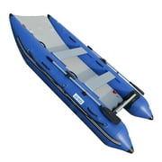 BRIS Inflatable Catamaran 11 ft Dinghy Mini Cat Boat with Foot Pump, Repair Kit