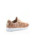 thumbnail image 2 of Remy-18k Youth Girl's fashion Flat Lace Up Light weight Glitter Sneaker Athletic Shoes, 2 of 2