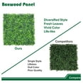 thumbnail image 6 of Grass Wall Panel 20'x20', 13Packs Artificial Greenery Wall Backdrop Faux Fence Privacy Screen Fake Hedge Topiary Boxwood Décor for Indoor Outdoor, Dark Green, 6 of 8