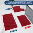 thumbnail image 2 of Alfombra de baño Arotive Luxury Chenille 60 x 24 cm, color rojo, 2 of 8