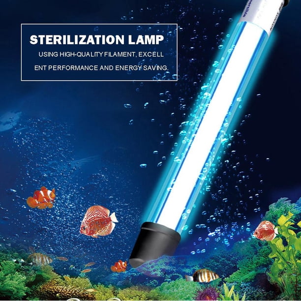 Limpiador Para El Hogar Lámpara de filtro de agua ultravioleta para tanque de peces con luz esterilizadora UV para acuario (13W) Wdftyju Libre de BPA