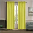 thumbnail image 1 of Melanie Faux Silk Rod Pocket Window Panel, Lime, 55x84 Inches, 1 of 1