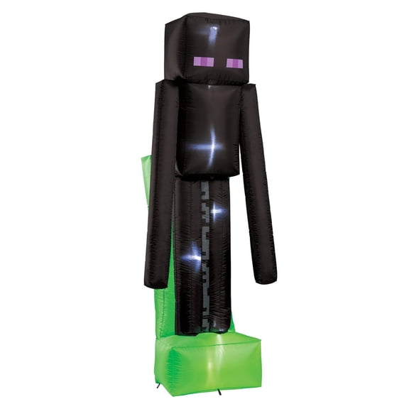 Blowup Inflatable Minecraft Enderman with Built-In LED Lights Halloween Yard Decoration, 8 Ft. 5"