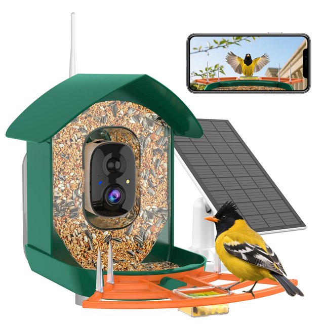 Comedero para pájaros Gyozol con cámara WiFi Smart Night Vision 2K