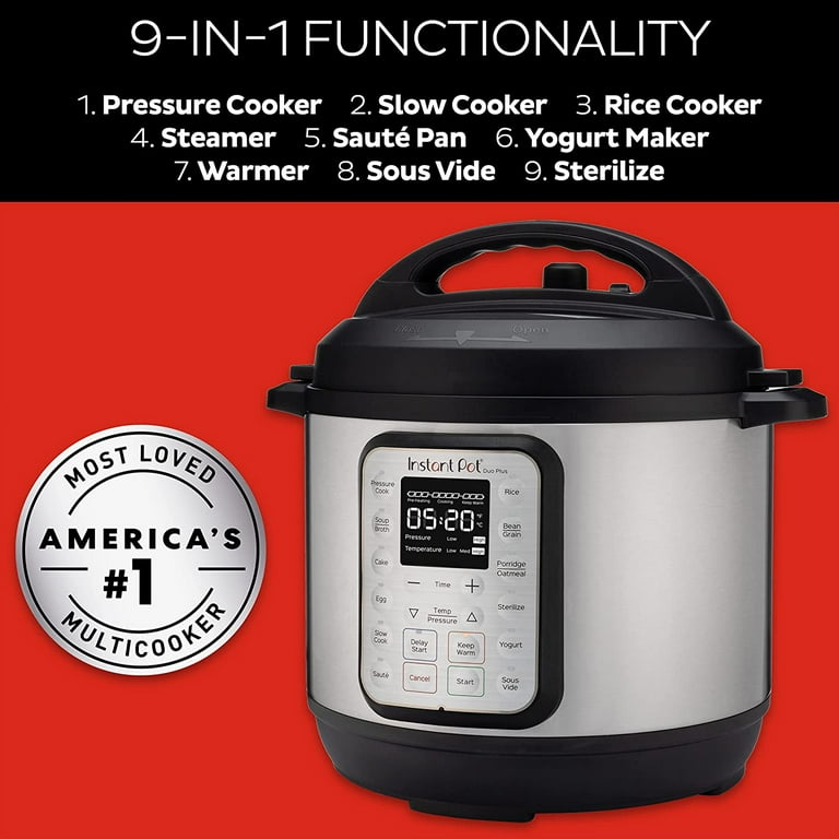 Instant Pot Duo Plus 9-in-1 Electric Pressure Cooker, Slow Cooker, Rice  Cooker