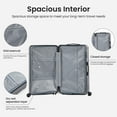 thumbnail image 4 of Luggage Sets 4 pcs (20"/24"/29"/Travel Bag),PC+ABS Durable Lightweight Luggage with Collapsible Cup Holder,Suitcases with Wheels 360° Silent Spinner TSA Lock,Dark Gray, 4 of 7