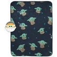 thumbnail image 3 of Star Wars Baby Yoda Throw Blanket and Mini Pillow Buddy Set - 46x60 Kids Bedding, 3 of 5