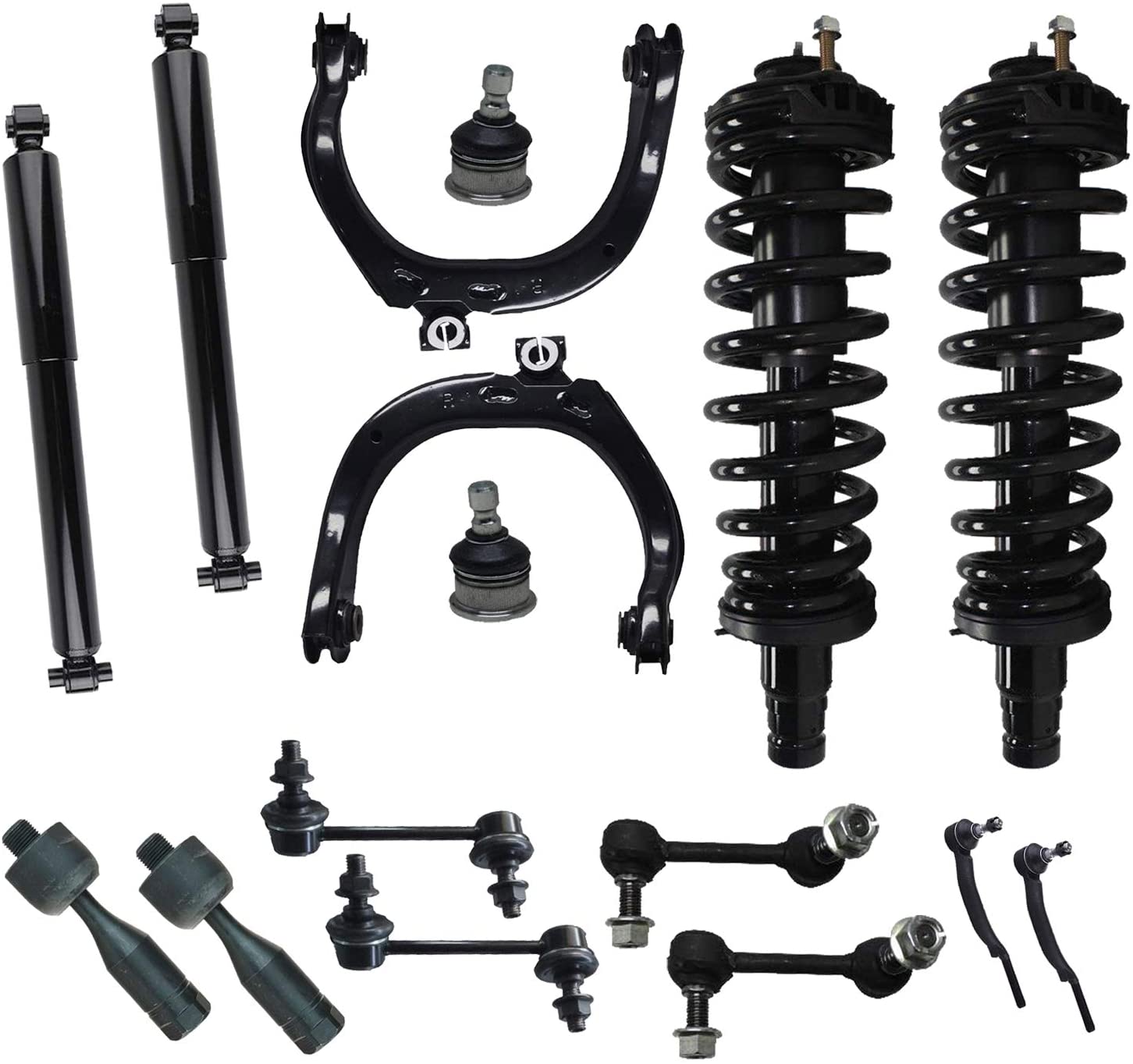 GMC Envoy Chevy Trailblazer 16mm Front Upper Control Arm Ball Joint Sway Bar Set