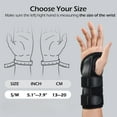 thumbnail image 7 of WUSI Wrist Brace for Carpal Tunnel Relief Night Support Up to 3 Supports for Women Men Adjustable Wrist Support Splint for Tendonitis Arthritis Sprains Black (Right Hand, S/M), 7 of 7
