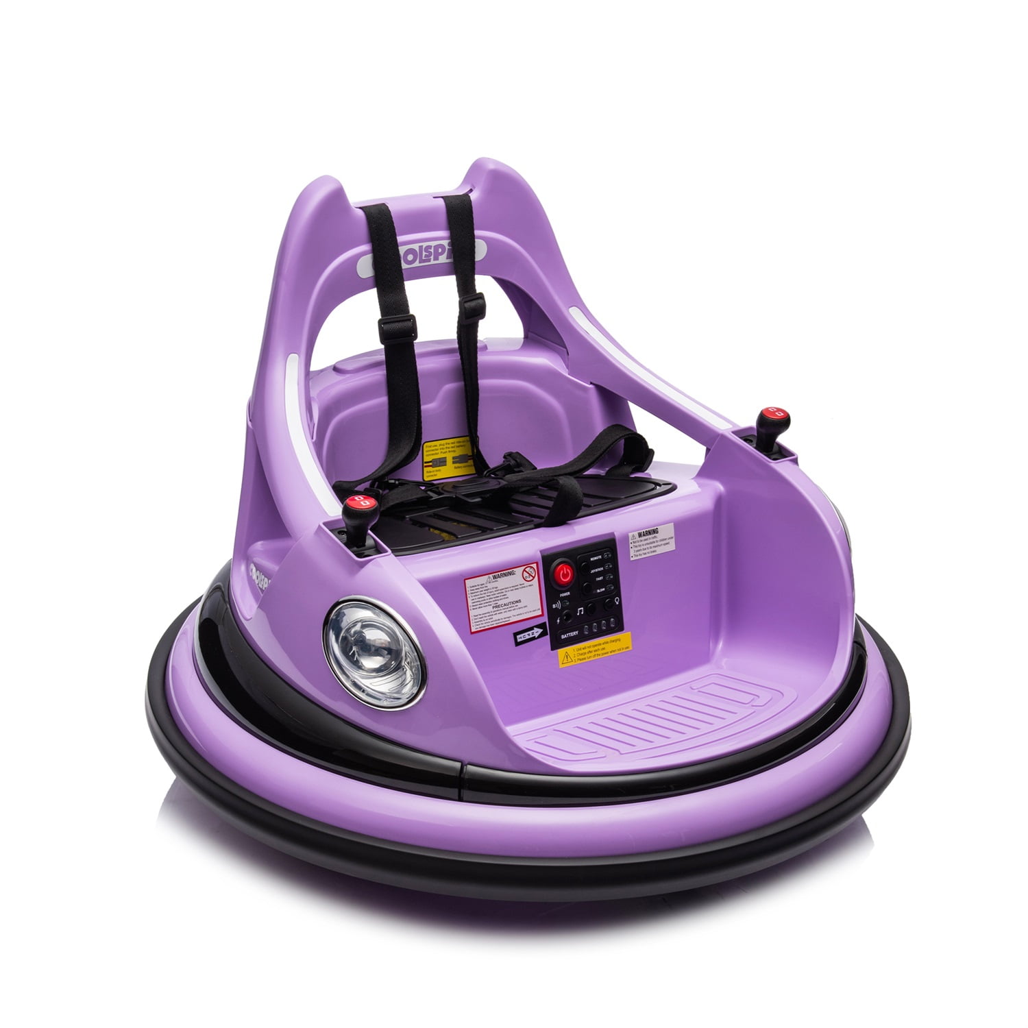 CIPACHO 12V Electric Ride On Bumper Car for Kids & Toddlers 1.5-5 Years Old, Baby Bumping Toy Gifts, LED Lights, 360 Degree Spin, Purple CIPACHO 12V Electric Ride On Bumper Car for Kids & Toddlers 1.5-5 Years Old, Baby Bumping Toy Gifts, LED Lights, 360 Degree Spin, Purple