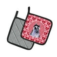 thumbnail image 2 of Caroline's Treasures Schnauzer Hearts Love and Valentine's Day Portrait Pair of Pot Holders, 2 of 2