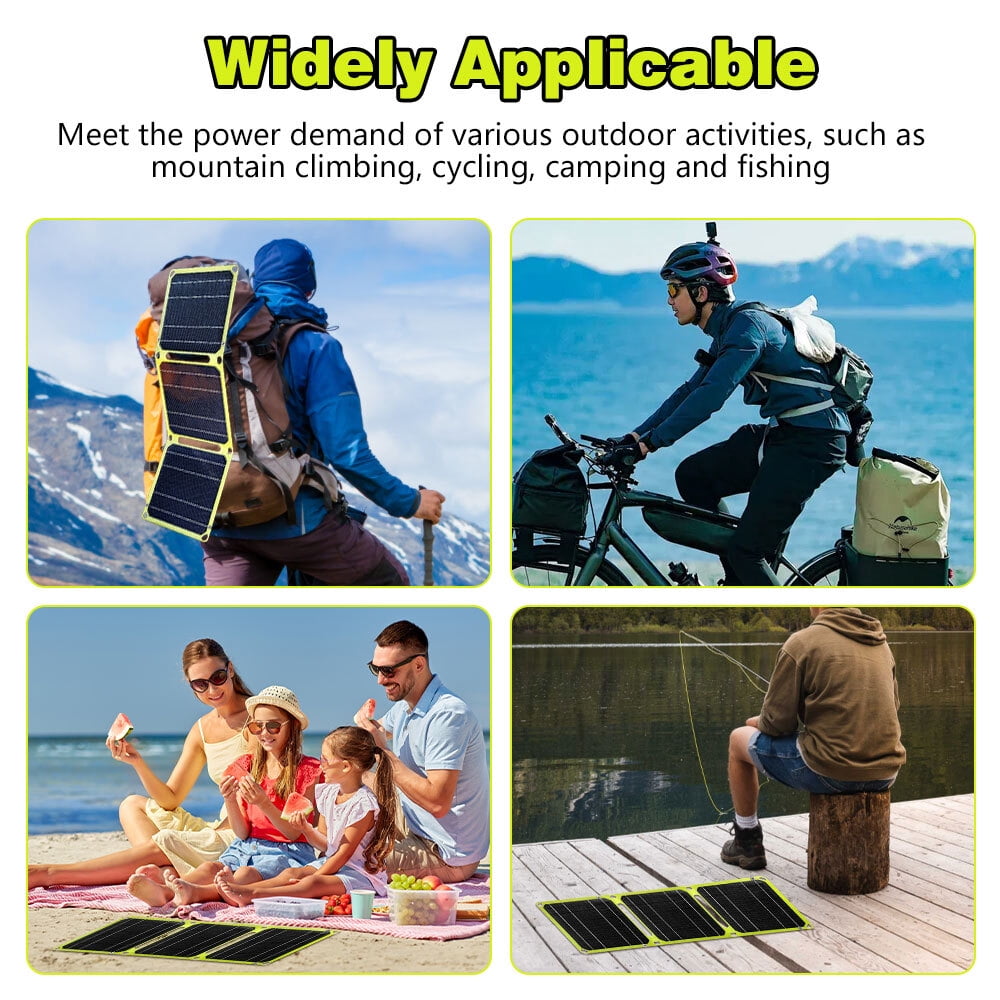 50W Portable Foldable Solar Panel,DFITO Solar Charger with USB Outputs for Phones,Ideal for Rooftops Outdoor Camping and RVs