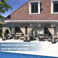 thumbnail image 6 of Kullavik 10' × 12' Hardtop Gazebo for Patio,Wall-Mounted Lean to Gazebo Pergola with Sloping Roof and Durable Aluminum Frame, Large Heavy Duty Awnings for Decks,Backyard, Grey, 6 of 9