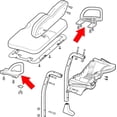 thumbnail image 5 of SEBLAFF Fit FOR EZGO Golf Cart Seat Handles Hip Restraints 1994 and Up TxT 71701-G01 New, 5 of 8