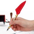 thumbnail image 3 of Tbest Feather Pen Set, Vintage Simple Style Feather Pen, For Christmas Birthday For Thanksgiving Days, 3 of 8