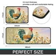 thumbnail image 3 of 2Pcs Kitchen Mats for Floor Antifatigue 2 Pieces Farmhouse Rooster Theme Kitchen Mats for Bathroom Non Slip Waterproof Standing Kitchen Runner Mats 17\u201dx24\u201d+17\u201dx48\u201d, 3 of 6