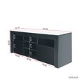 thumbnail image 4 of 145 Modern 57" TV Stand Matte Body High Gloss Fronts with 16 Color LEDs, 4 of 9